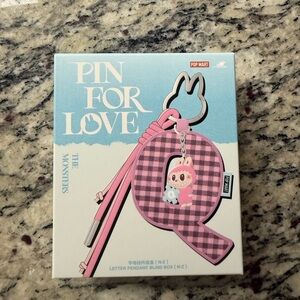 Authentic Labubu Pin for love Letter pendant N-Z